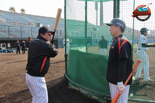 박흥식 코치와 손아섭 선수